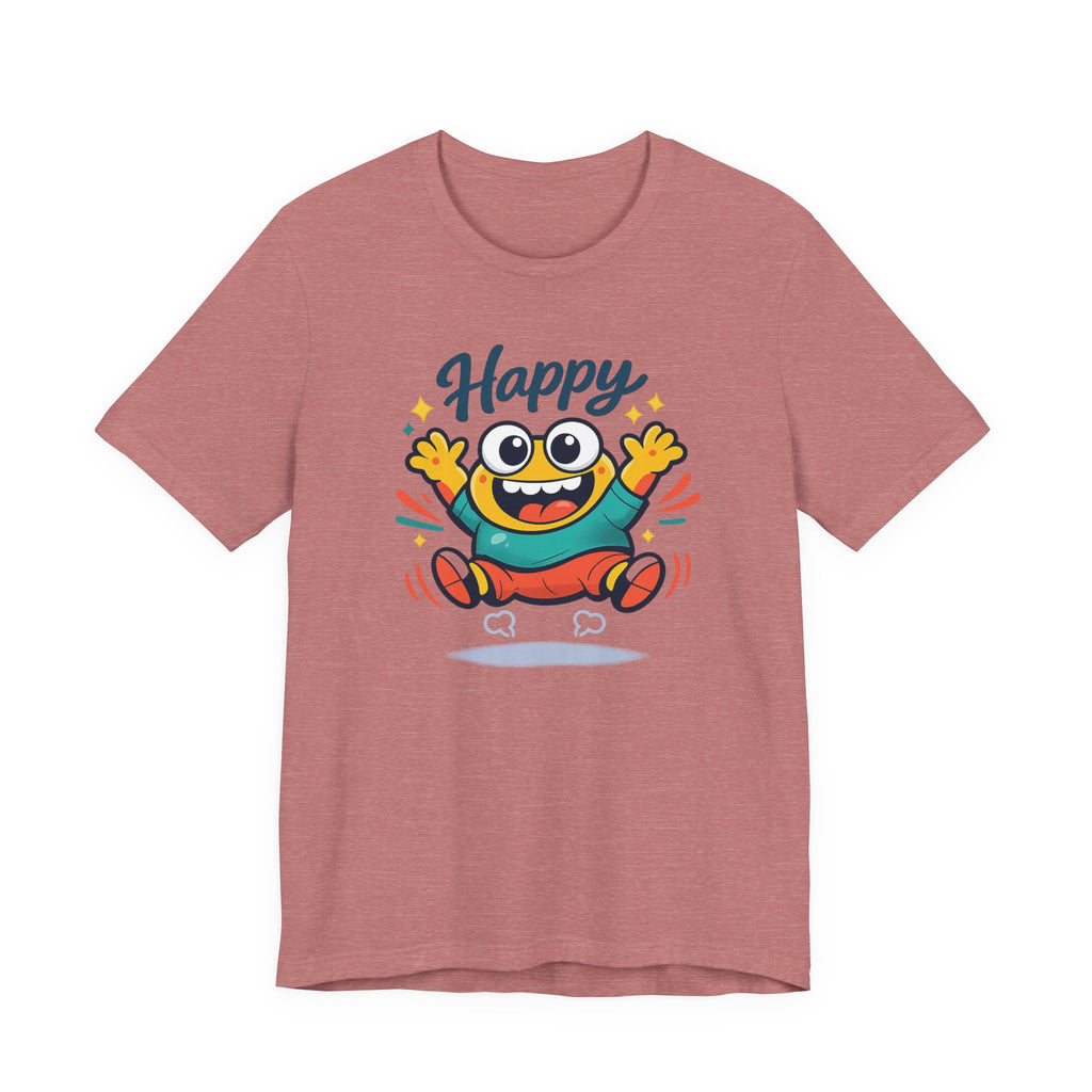 Happy Mood Blob Tee | kawaii minimal, thick outline emoji cartoon