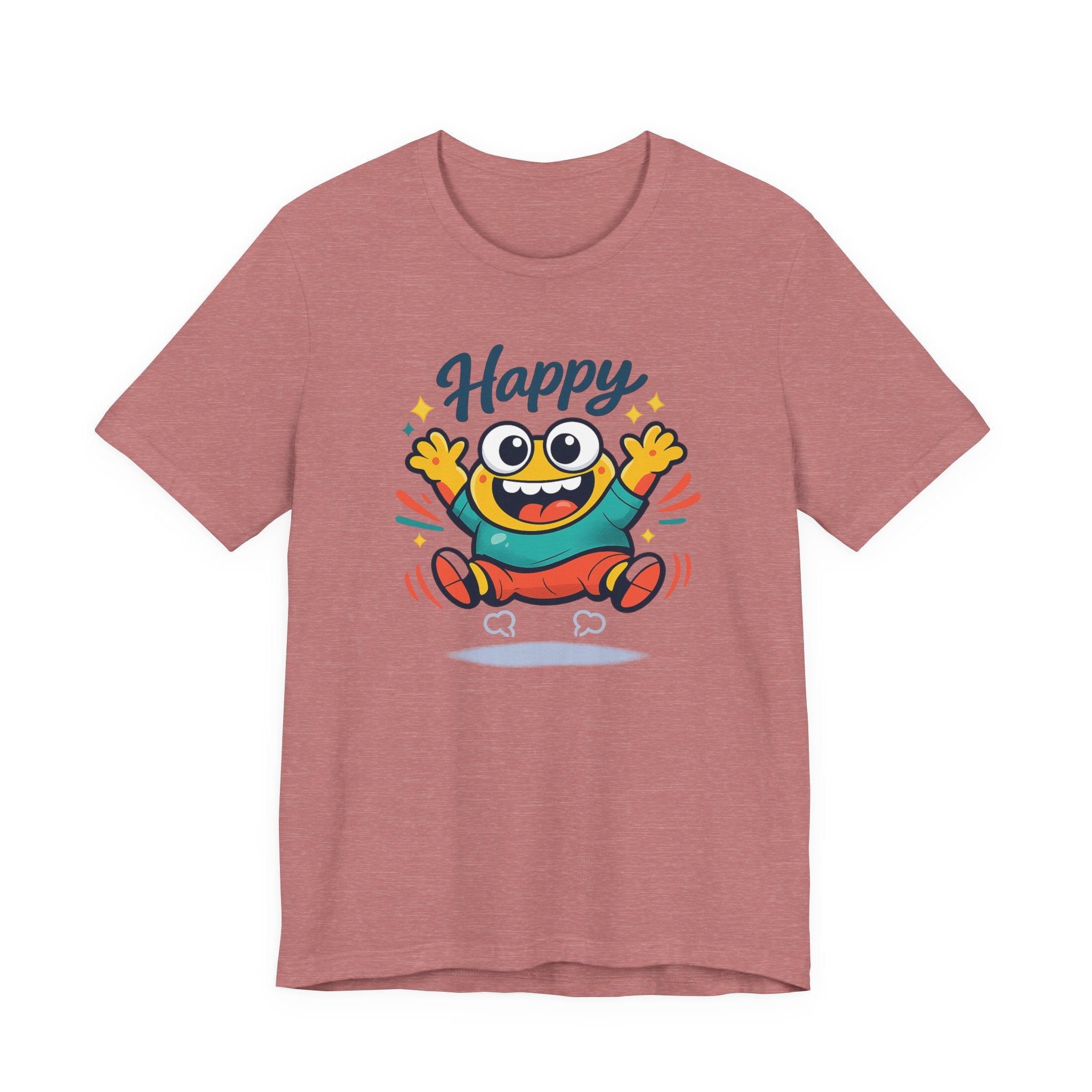 Happy Mood Blob Tee | kawaii minimal, thick outline emoji cartoon