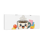 Caffeine and Kindness Canvas - Coffee-Themed Wall Art