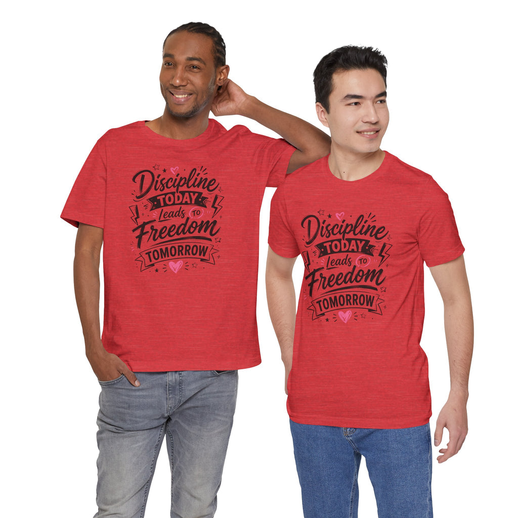 Discipline Today Leads to Freedom Tomorrow Tee — Motivational Fitness T-Shirt