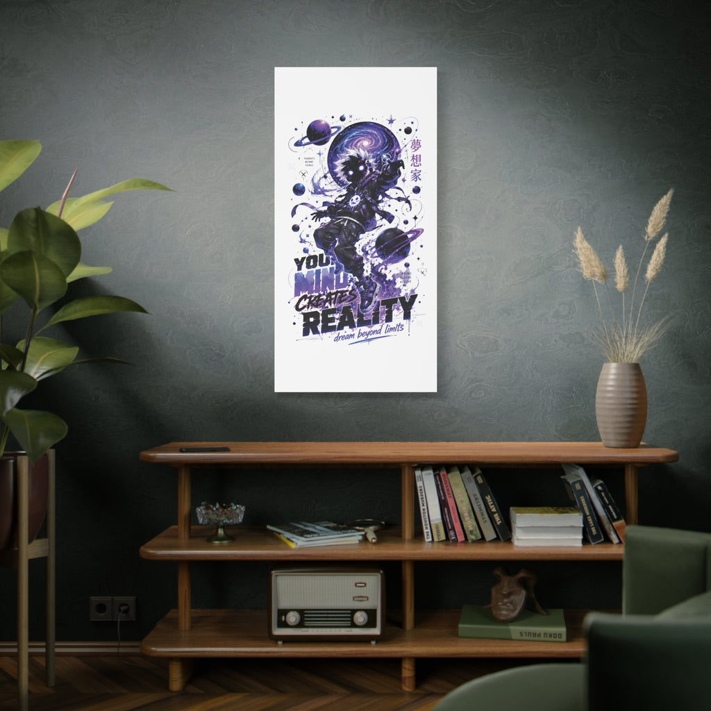 Space Astronaut Canvas Print — “You Mind Creates Reality” Inspirational Wall Art