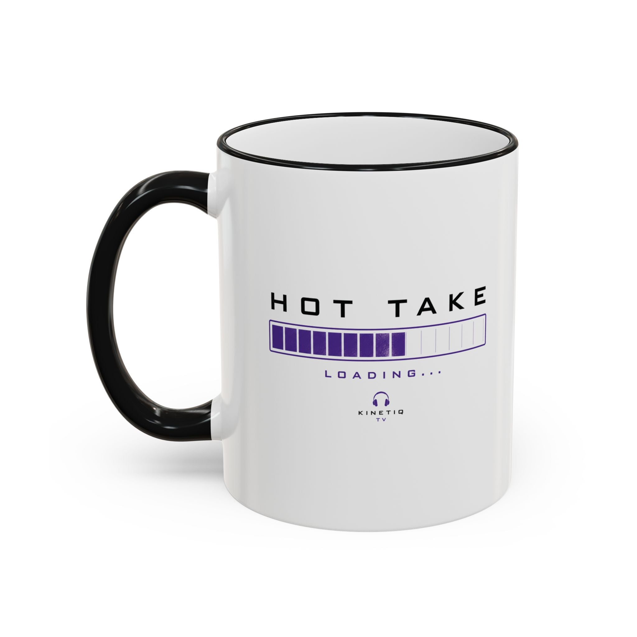 Hot Take Loading Mug — Funny Progress Bar Accent Rim & Handle Tea Coffee Cup