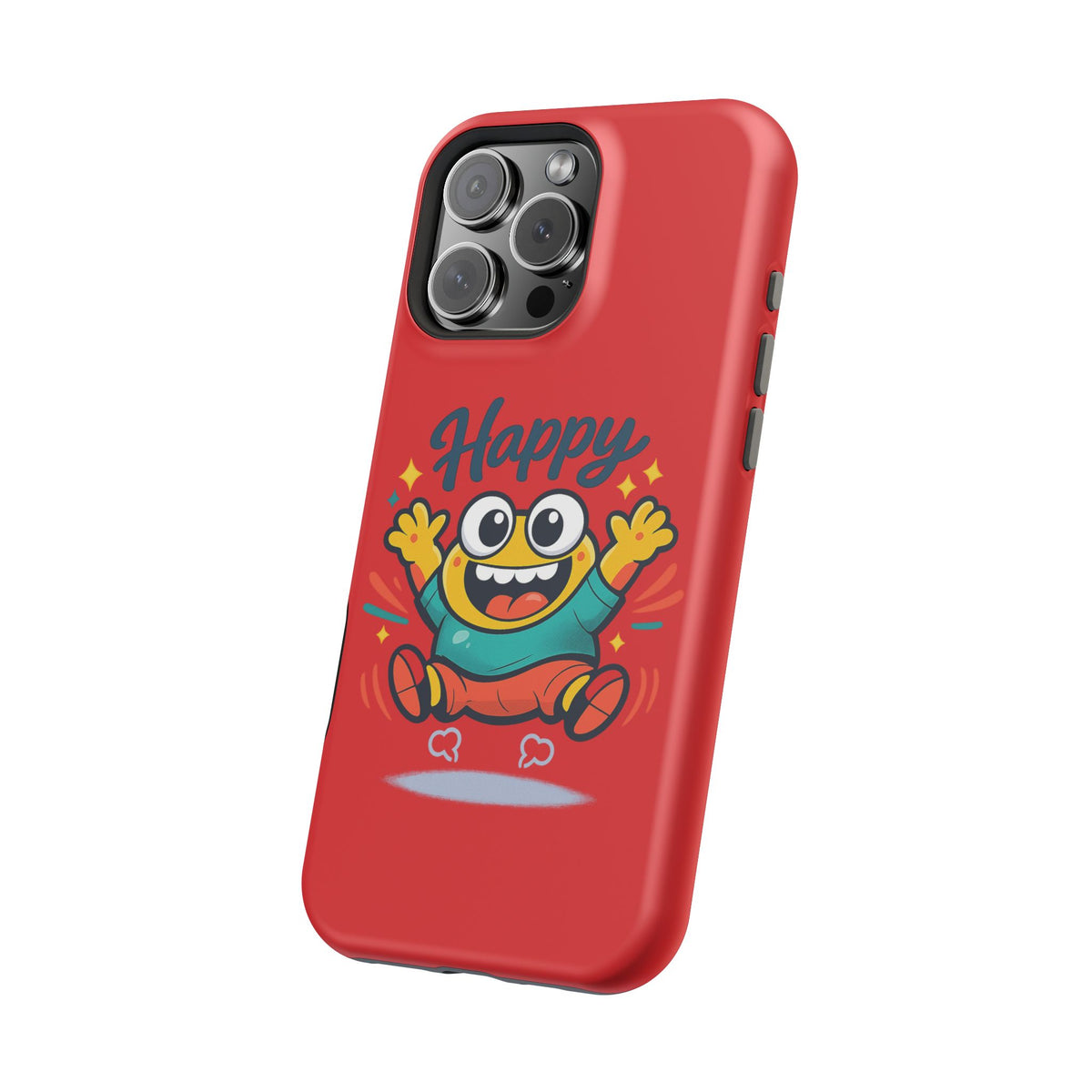 Happy Monster Magnetic Protective Phone Case Red