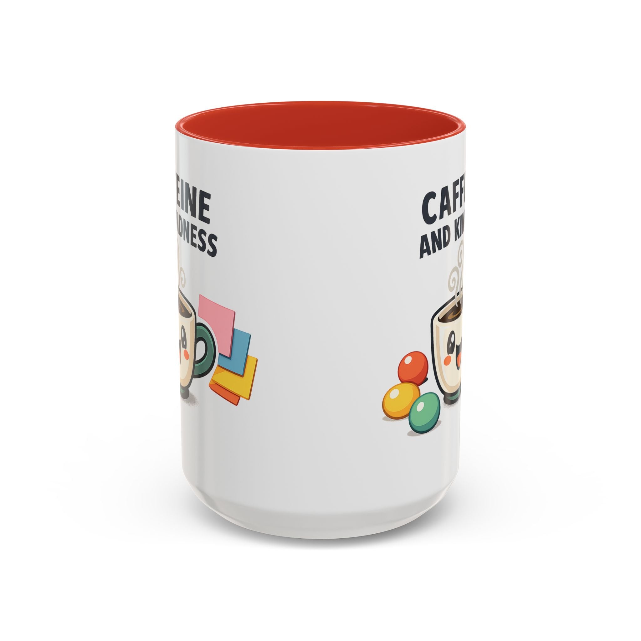 Caffeine and Kindness Coffee Mug – Ceramic Accent Mug (11oz / 15oz)