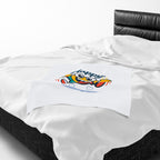 Happy Mood Face Velveteen Blanket - Cute Cartoon Throw