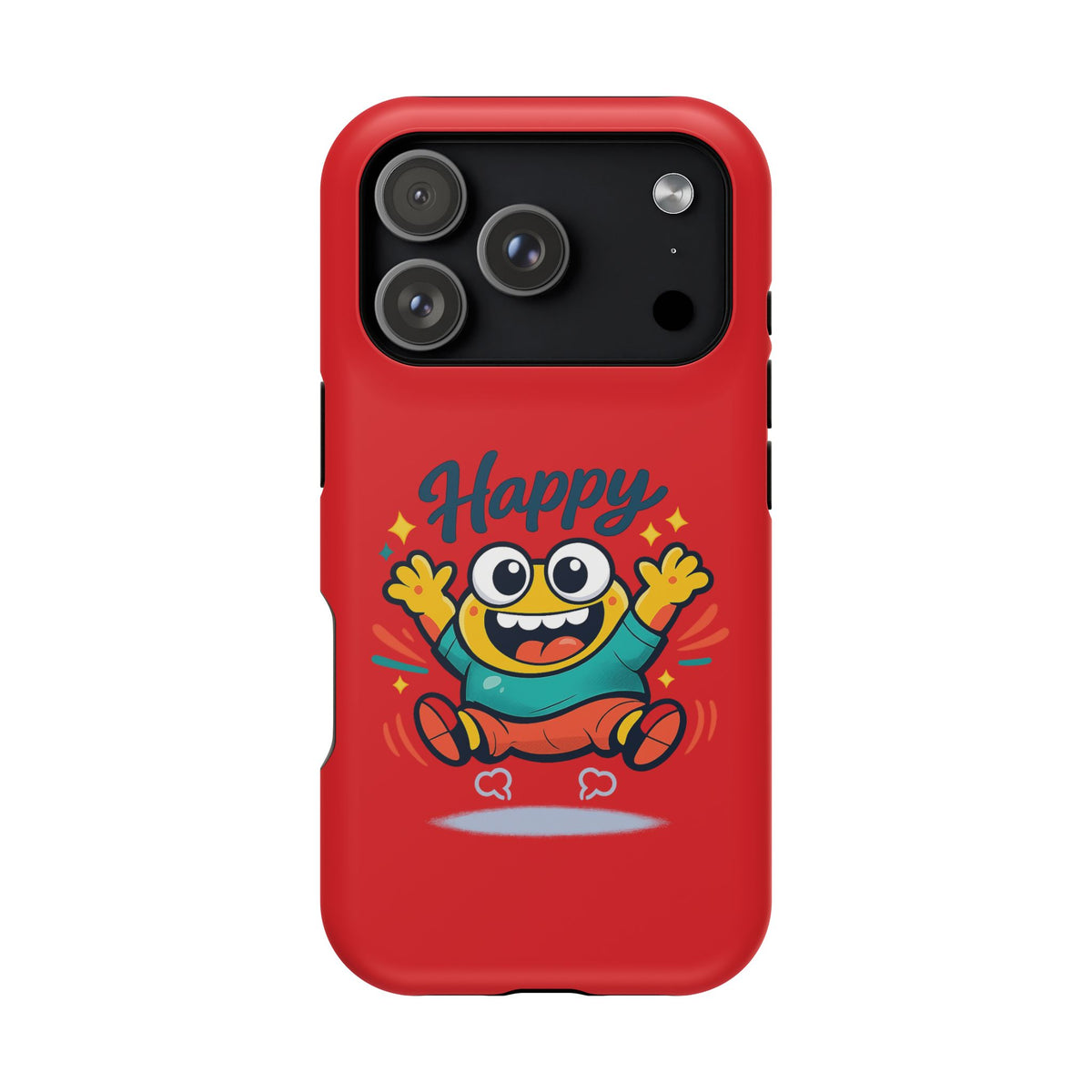 Happy Monster Magnetic Protective Phone Case Red