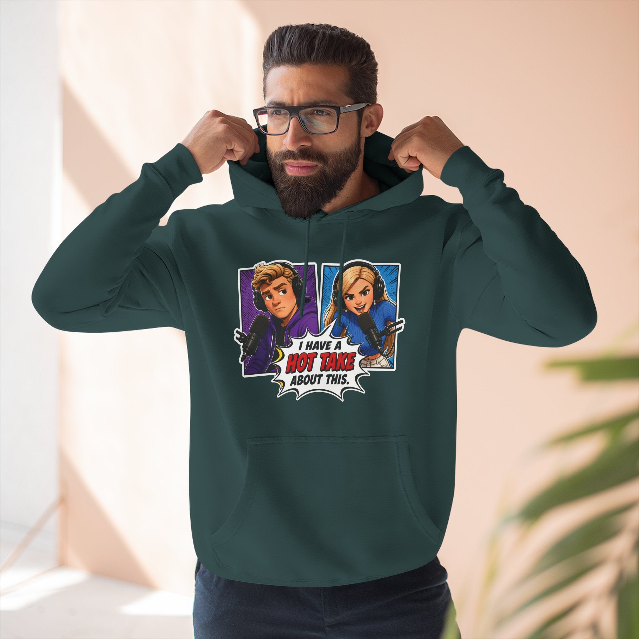 Comic Pop Art Hoodie — “I Have a Hot Take About This” Graphic Pullover
