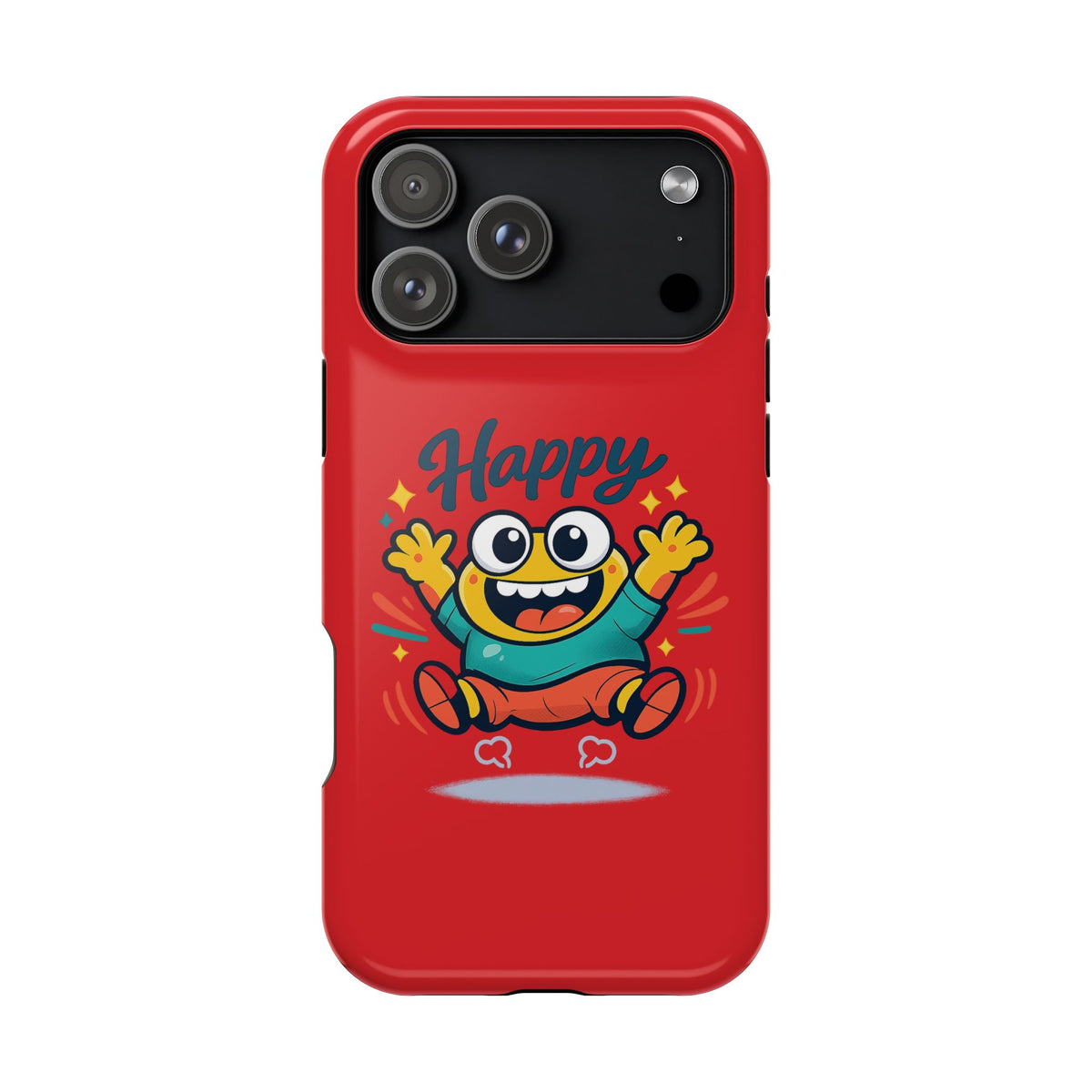 Happy Monster Magnetic Protective Phone Case Red