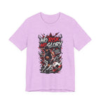 No Risk No Glory Soccer T-Shirt — Dynamic Football Player Graphic Tee