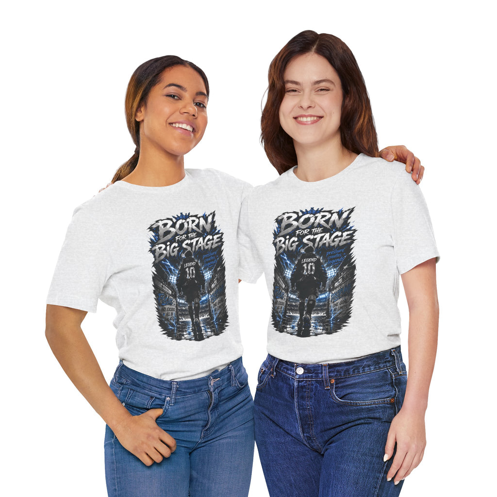 Soccer Player T‑Shirt — "Born for the Big Stage" Football Match Tee