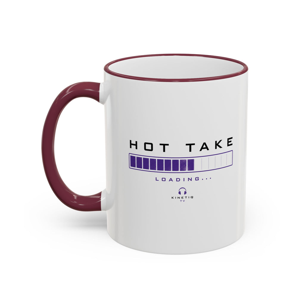 Hot Take Loading Mug — Funny Progress Bar Accent Rim & Handle Tea Coffee Cup