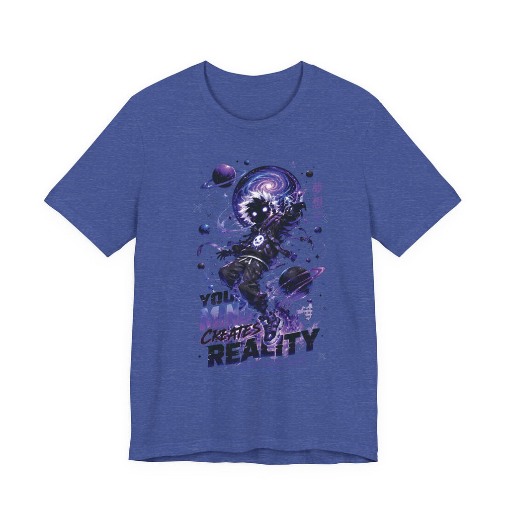 Astronaut Galaxy Tee — "Your Mind Creates Reality" Space Graphic T-Shirt