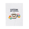 Caffeine and Kindness Velveteen Blanket - Cozy Coffee-Themed Throw