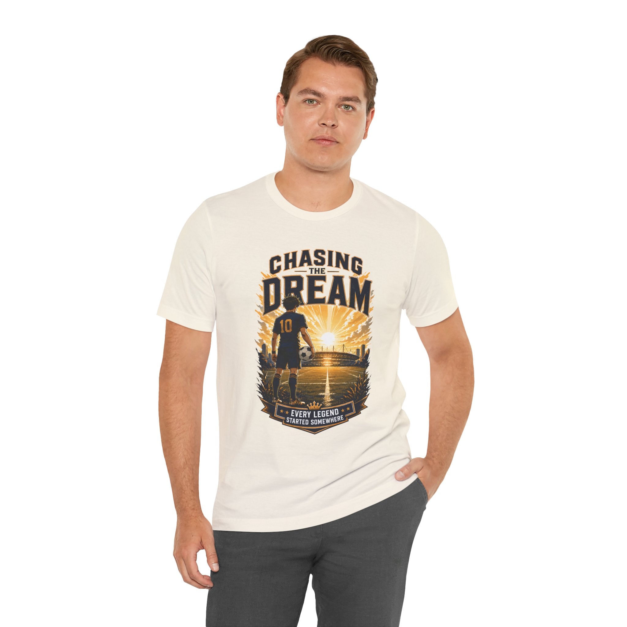 Soccer Tee — "Chasing the Dream" Inspirational Soccer Shirt