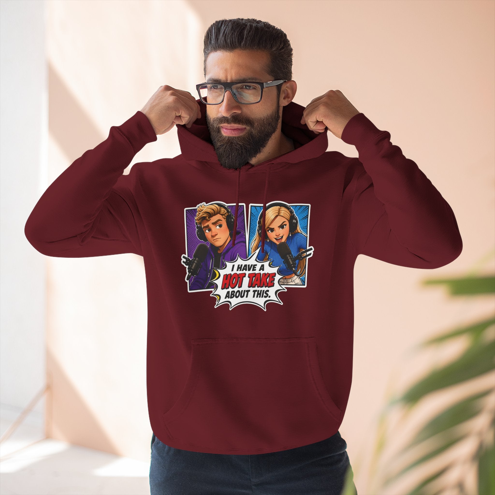 Comic Pop Art Hoodie — “I Have a Hot Take About This” Graphic Pullover
