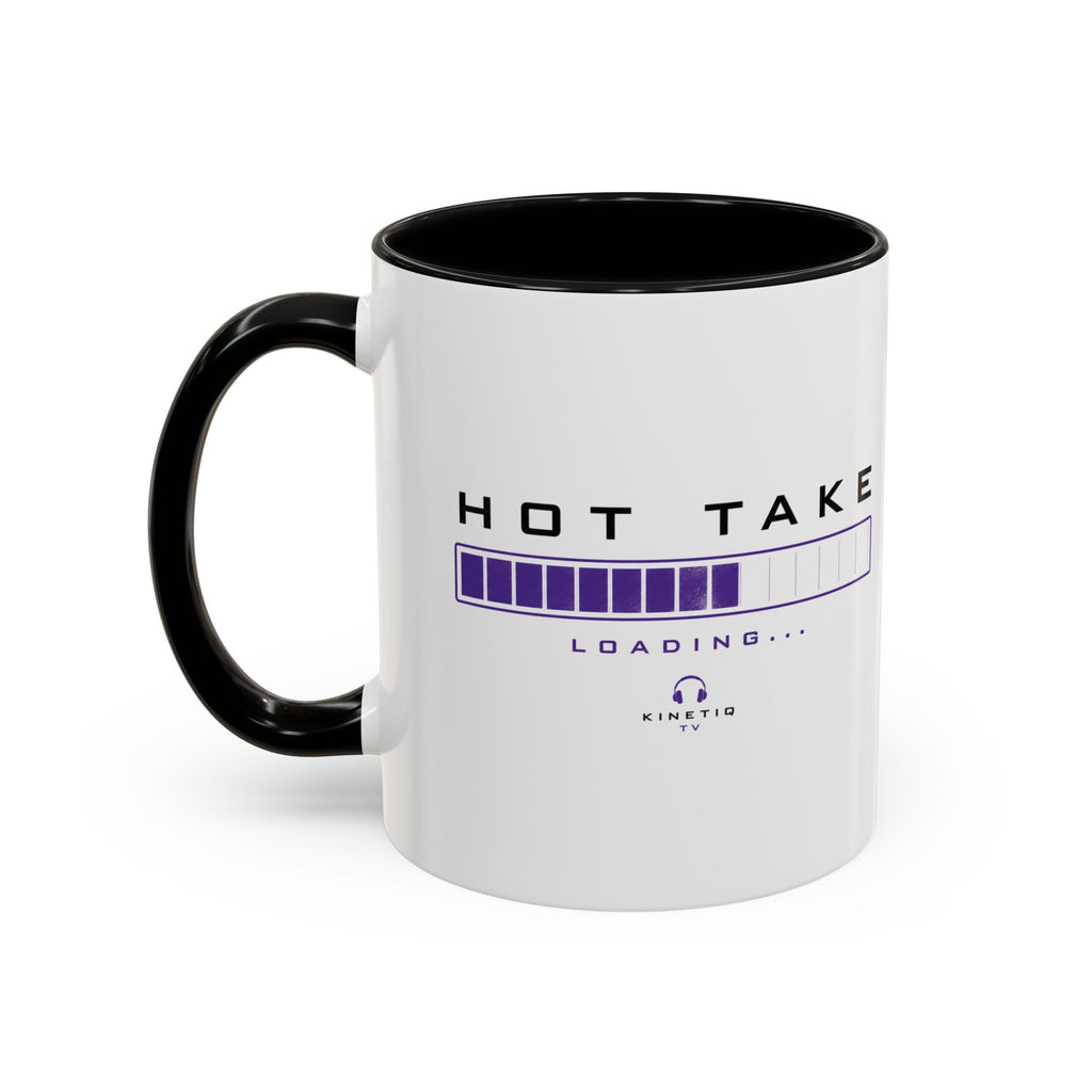 Accent Coffee Mug — "Hot Take Loading" Progress Bar Coffee Mug