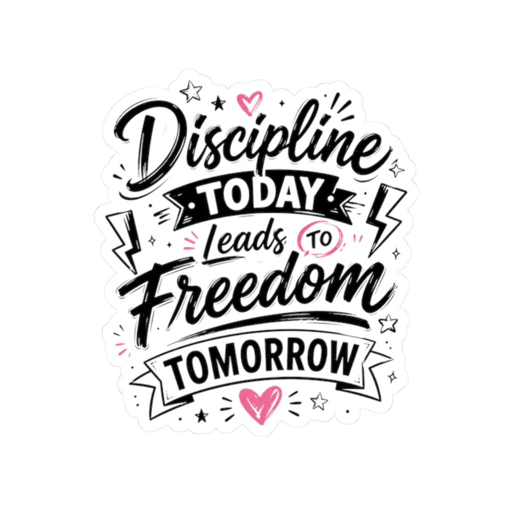 Discipline Today Leads to Freedom Tomorrow Sticker