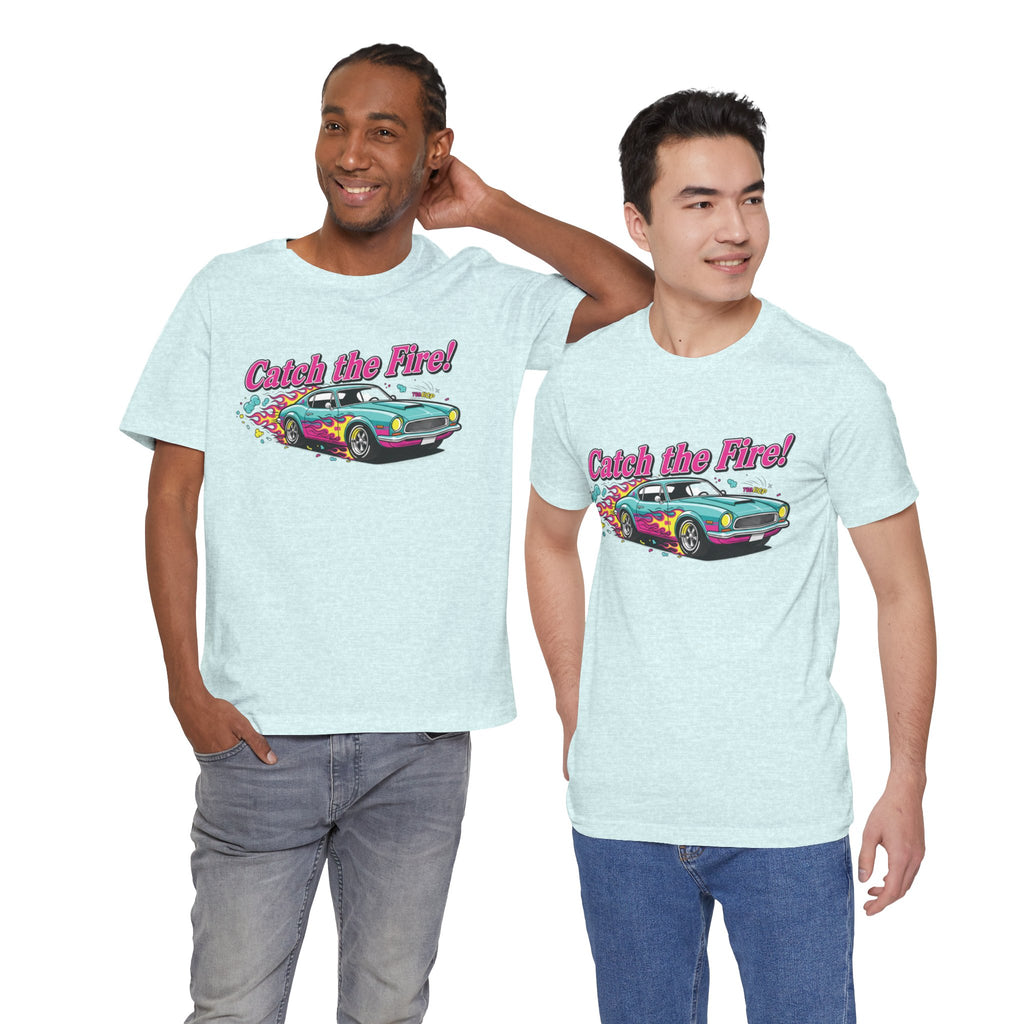 Catch the Fire Vintage Muscle Car Graphic T Shirt