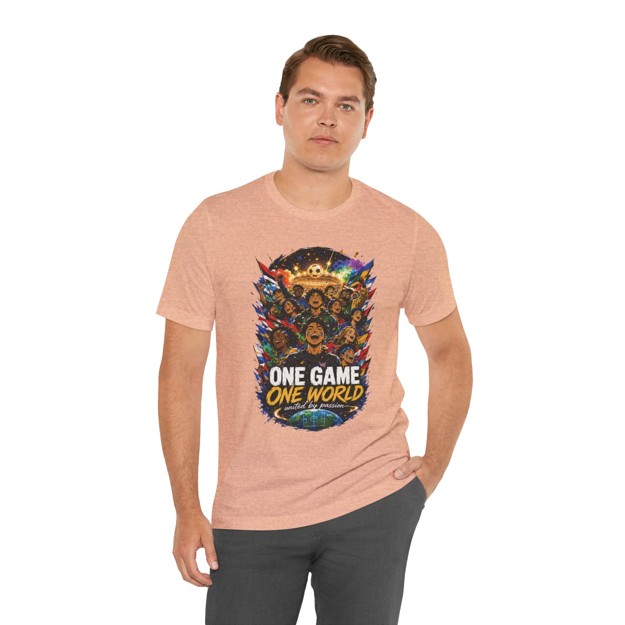Soccer Graphic Tee - "One Game One World" Graphic T-Shirt