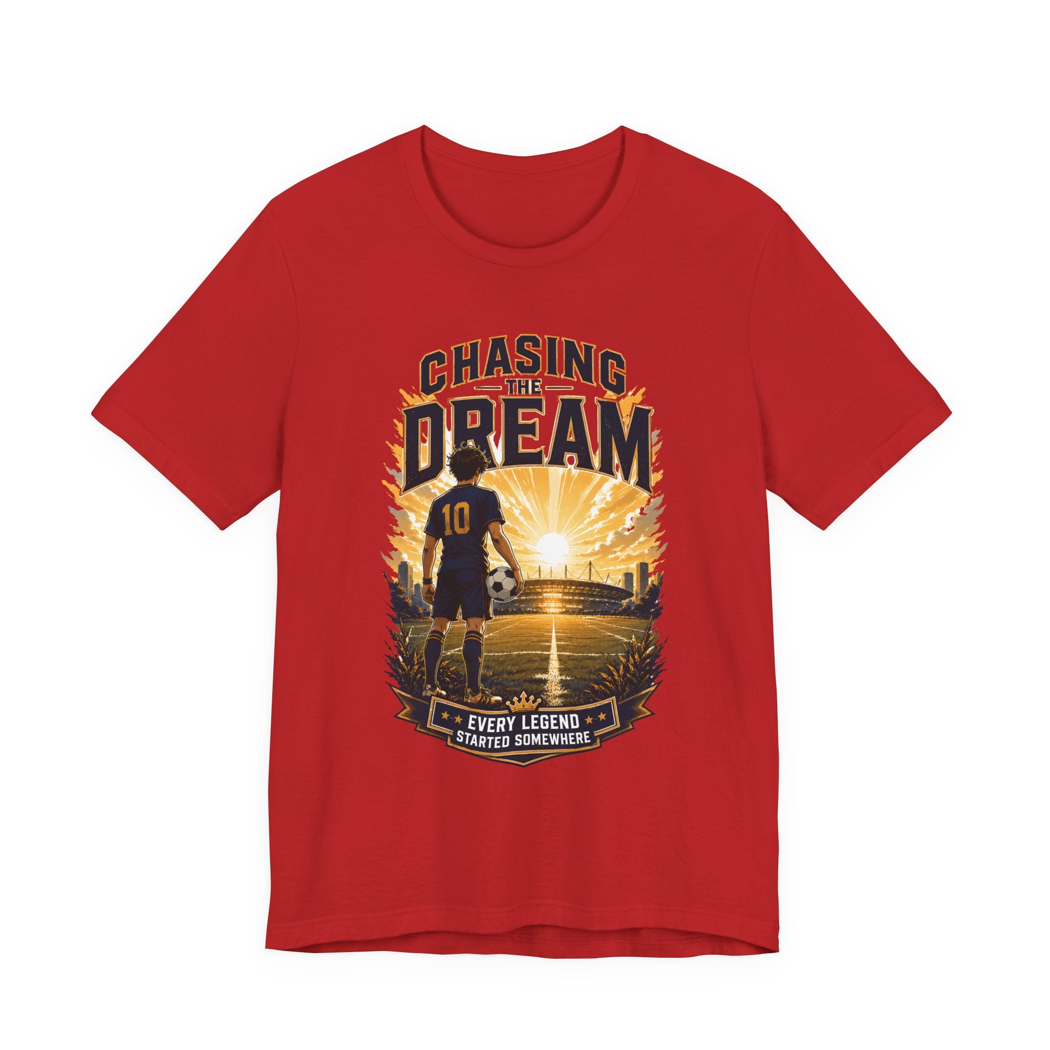 Soccer Tee — "Chasing the Dream" Inspirational Soccer Shirt