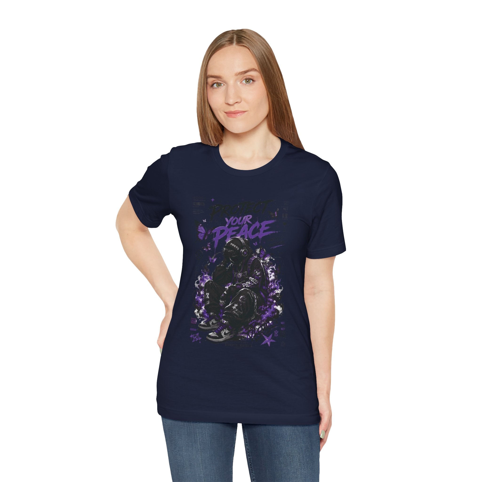 Protect Your Peace T-Shirt — Gothic Butterfly Graphic Tee