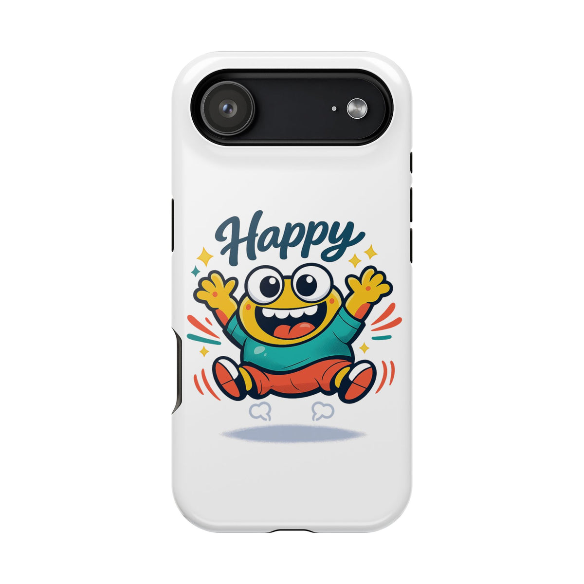 Happy Monster Magnetic Protective Phone Case White