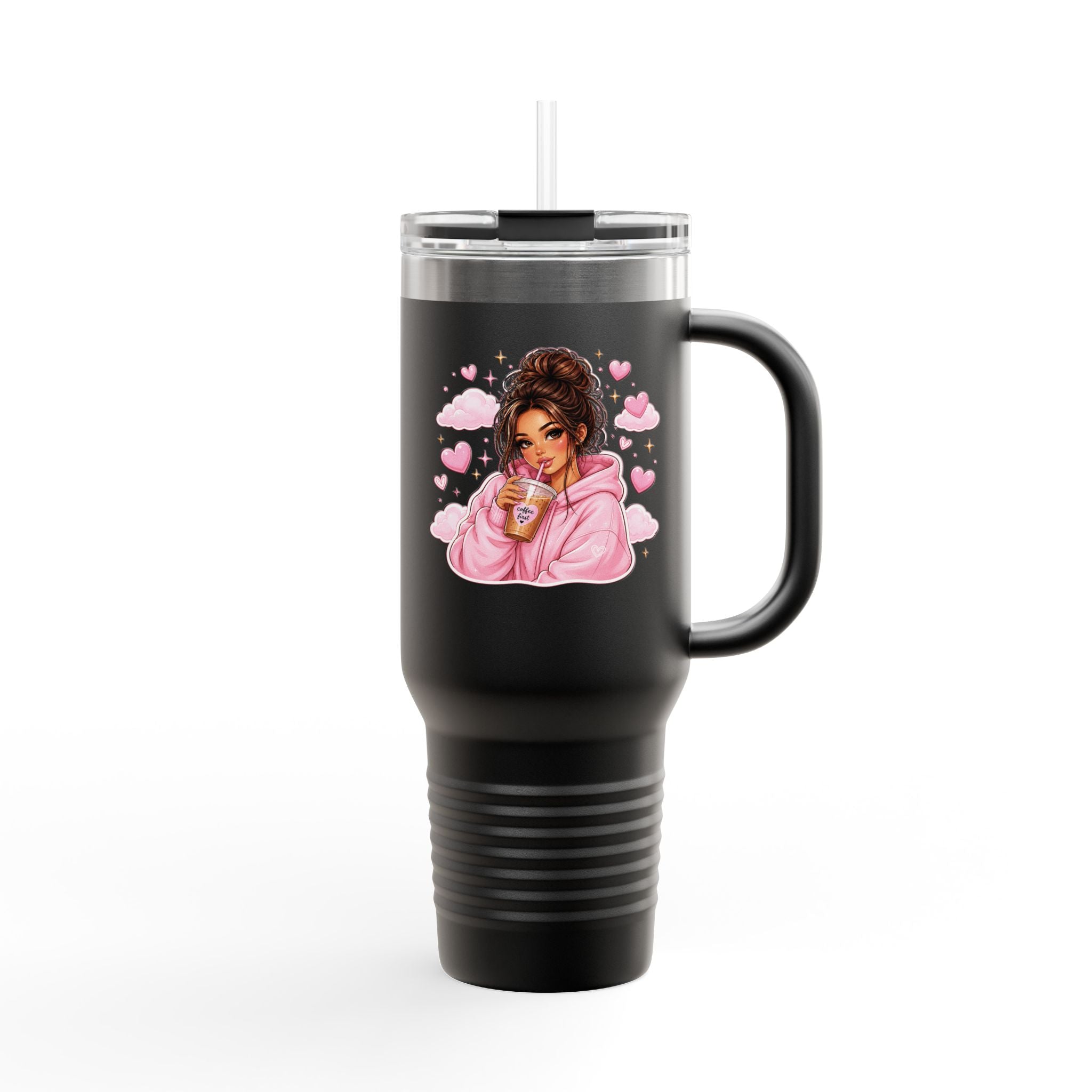 Cozy Pink Hoodie Girl 40oz Insulated Travel Mug