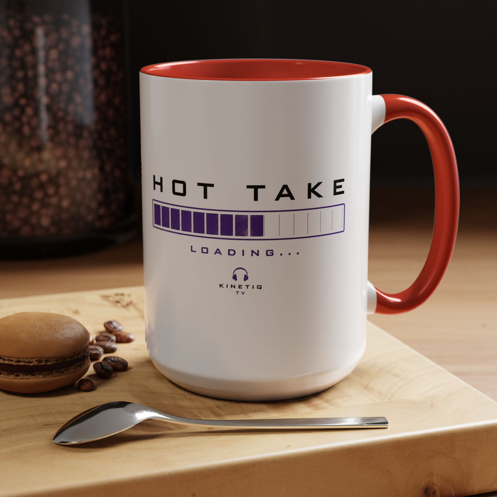 Accent Coffee Mug — "Hot Take Loading" Progress Bar Coffee Mug