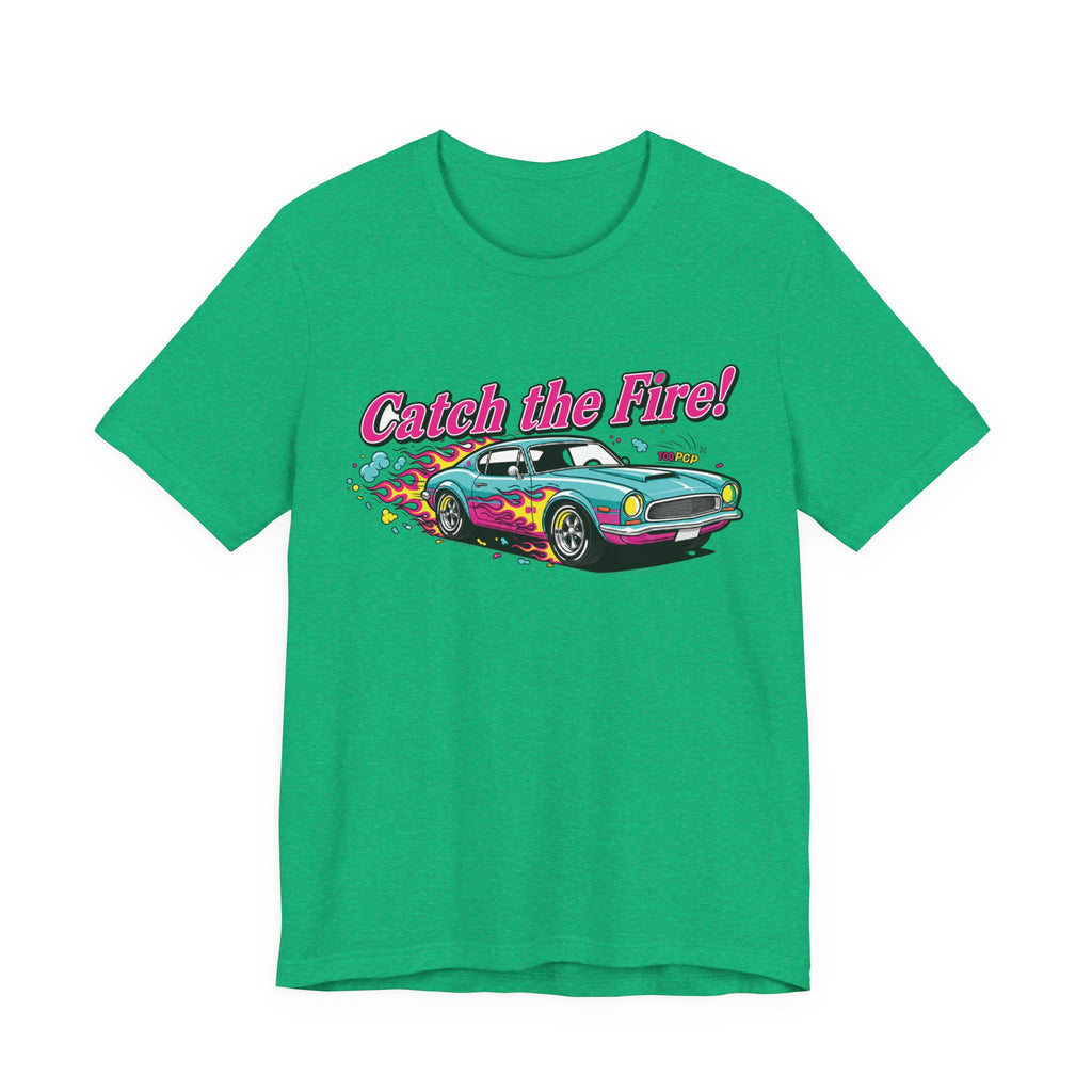 Catch the Fire Vintage Muscle Car Graphic T Shirt
