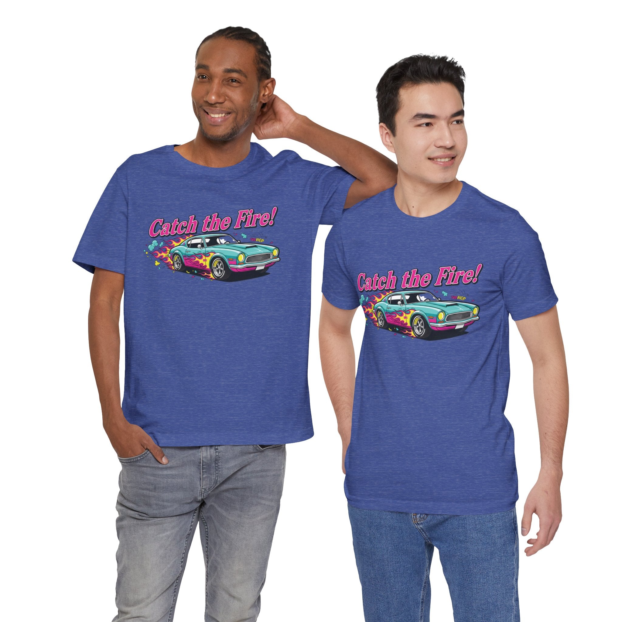 Catch the Fire Vintage Muscle Car Graphic T Shirt