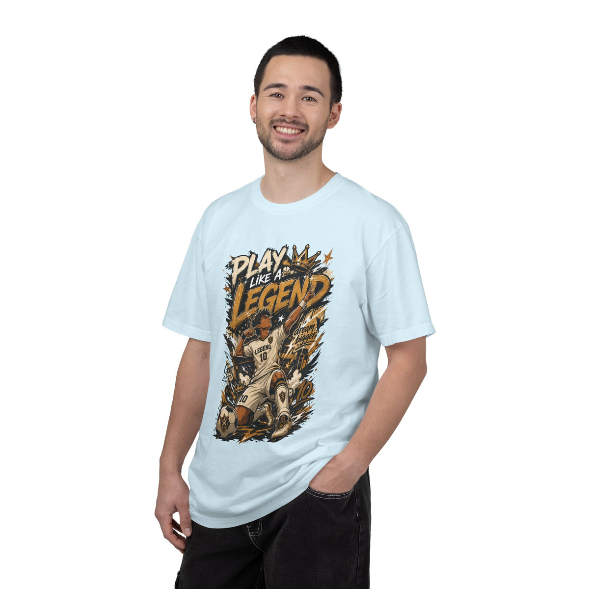 Play Like a Legend Soccer T Shirt Vintage Goal Celebration Graphic Tee