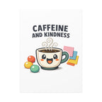 Caffeine and Kindness Canvas | Office Humor, Coffee Fuel Wall Art