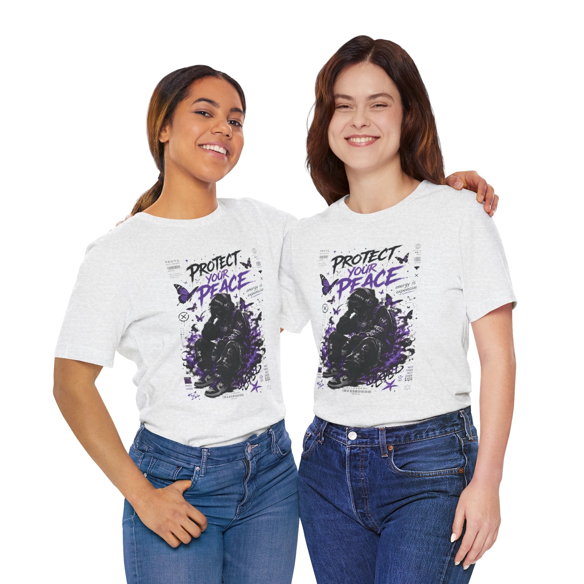Protect Your Peace T-Shirt — Gothic Butterfly Graphic Tee