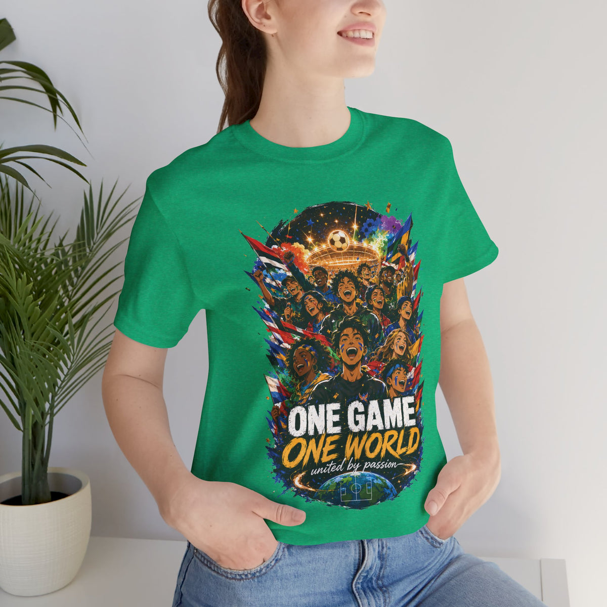 One Game One World Soccer Graphic T Shirt
