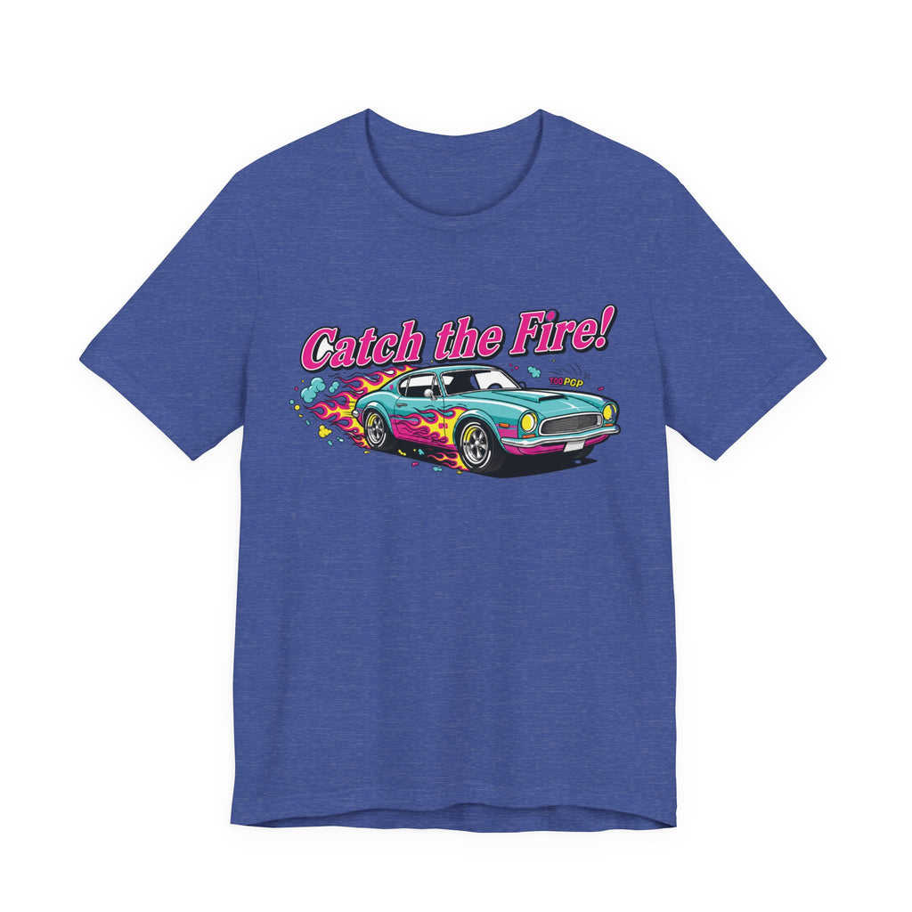 Catch the Fire Vintage Muscle Car Graphic T Shirt