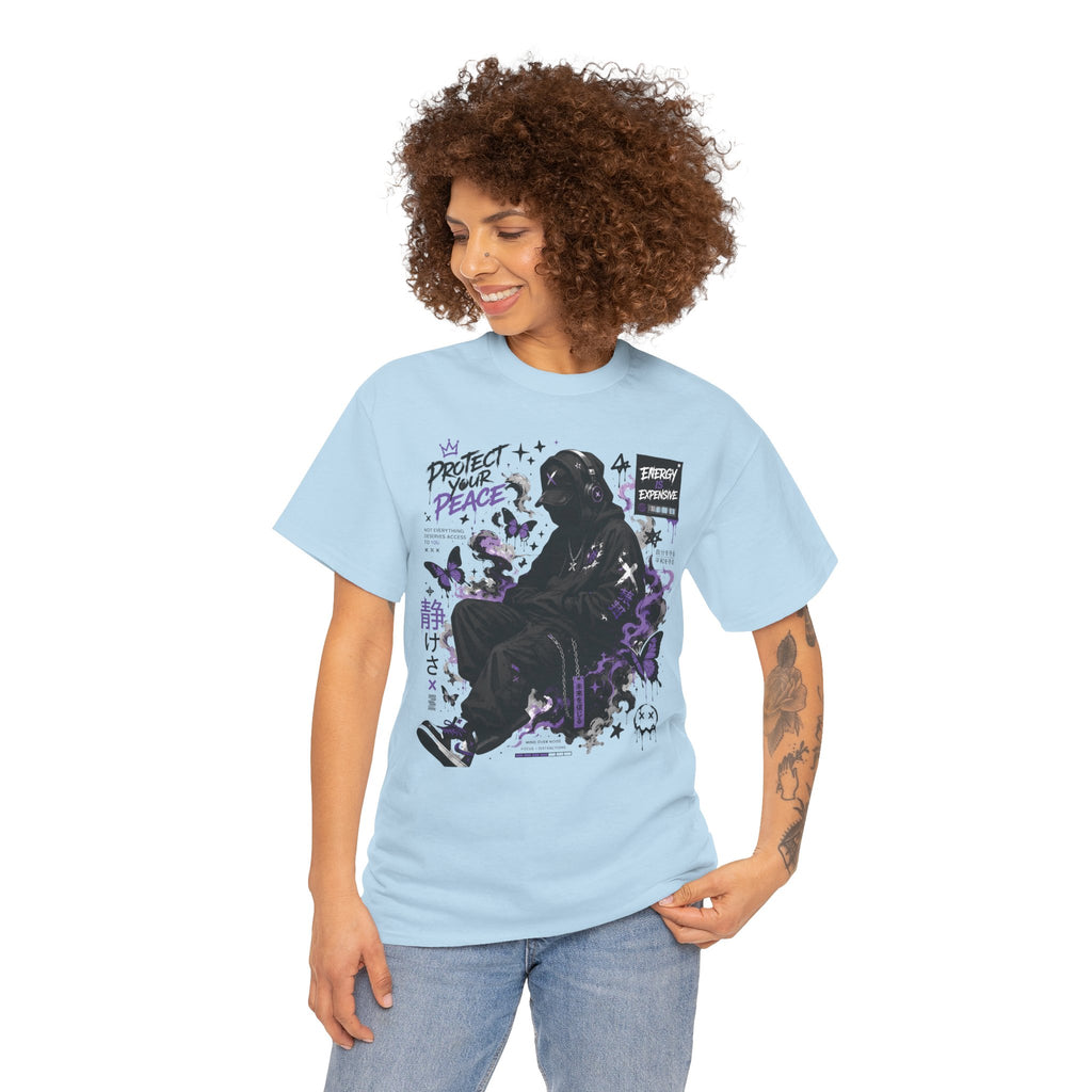 Peacekeeper Anime Graphic Tee — Purple Aesthetic Streetwear