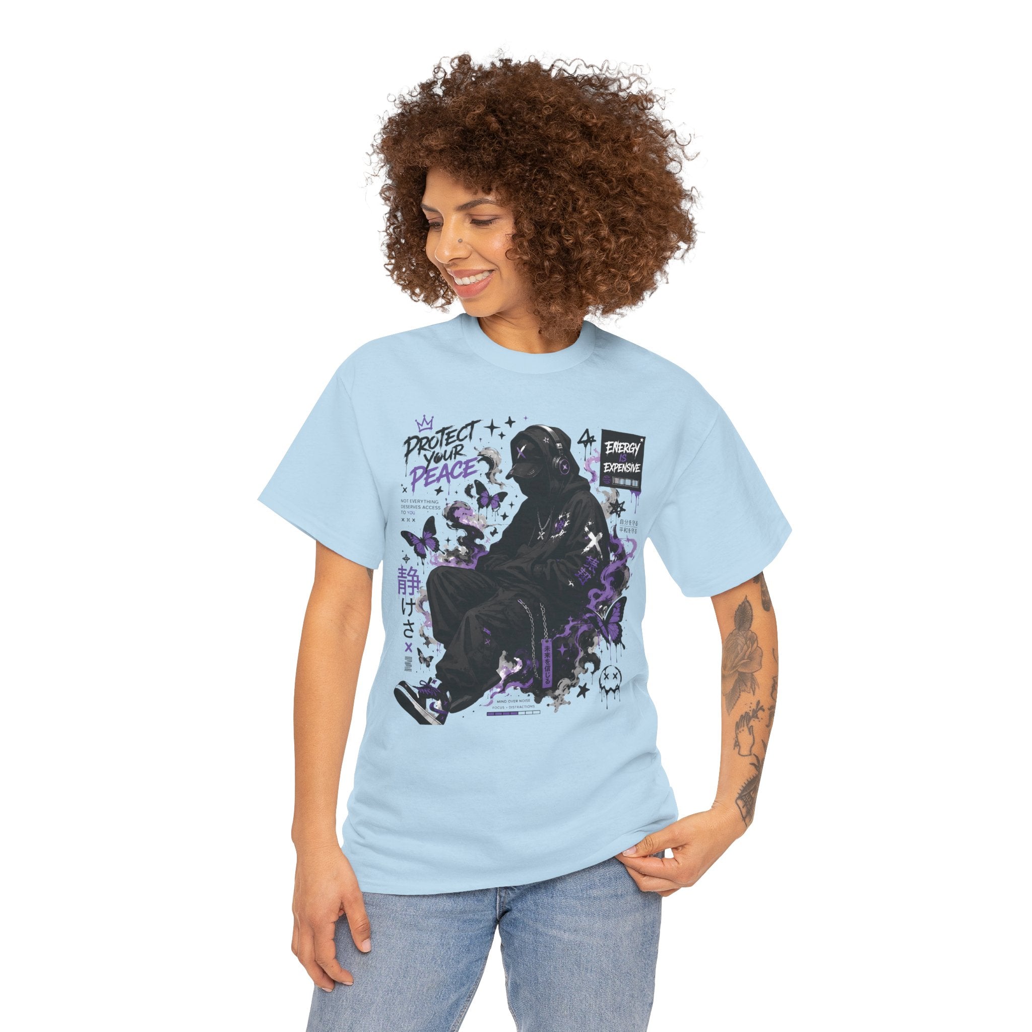 Peacekeeper Anime Graphic Tee — Purple Aesthetic Streetwear