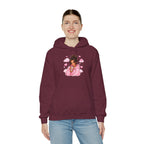 Cute Pink Heart Girl Hoodie — Cozy Graphic Sweatshirt