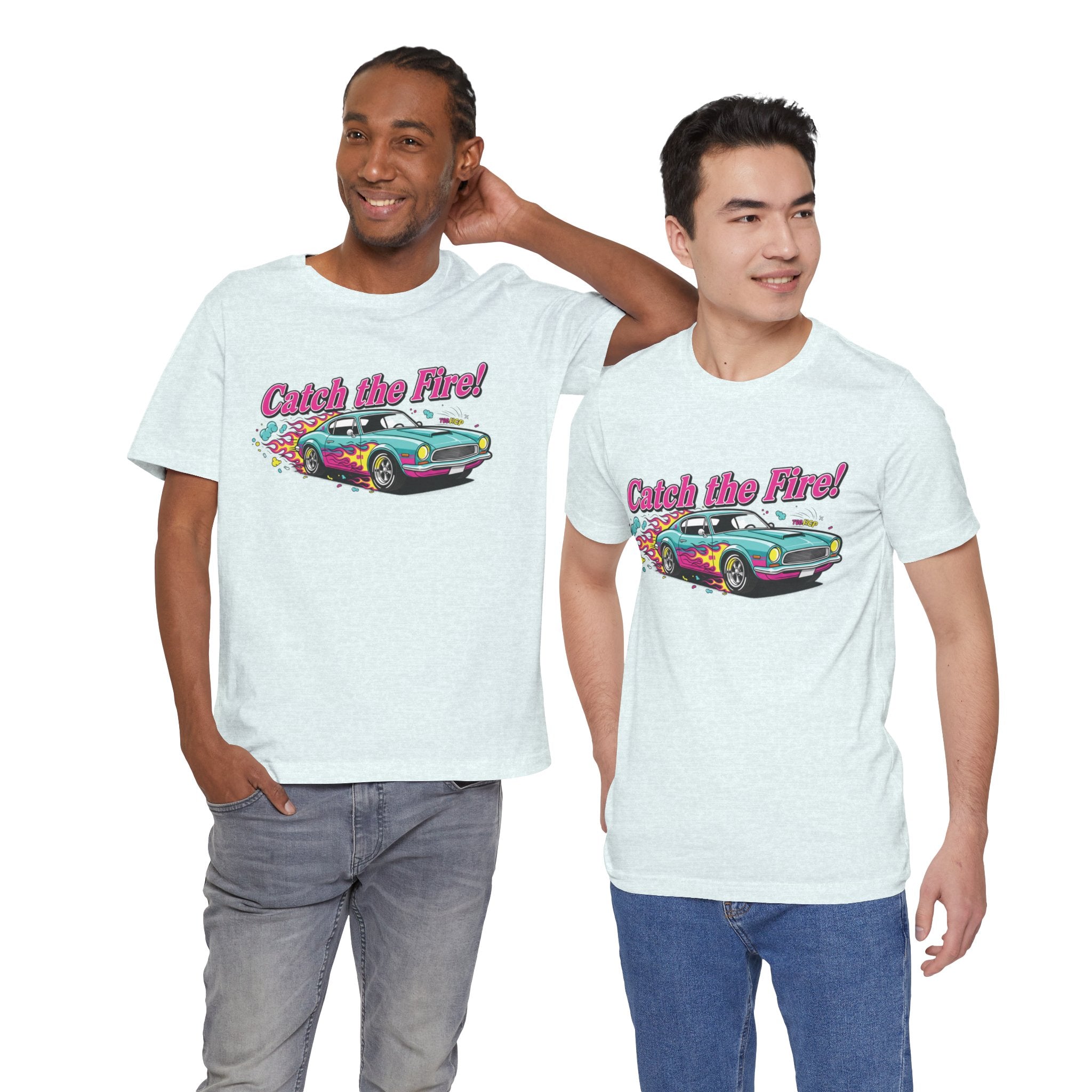 Catch the Fire Vintage Muscle Car Graphic T Shirt