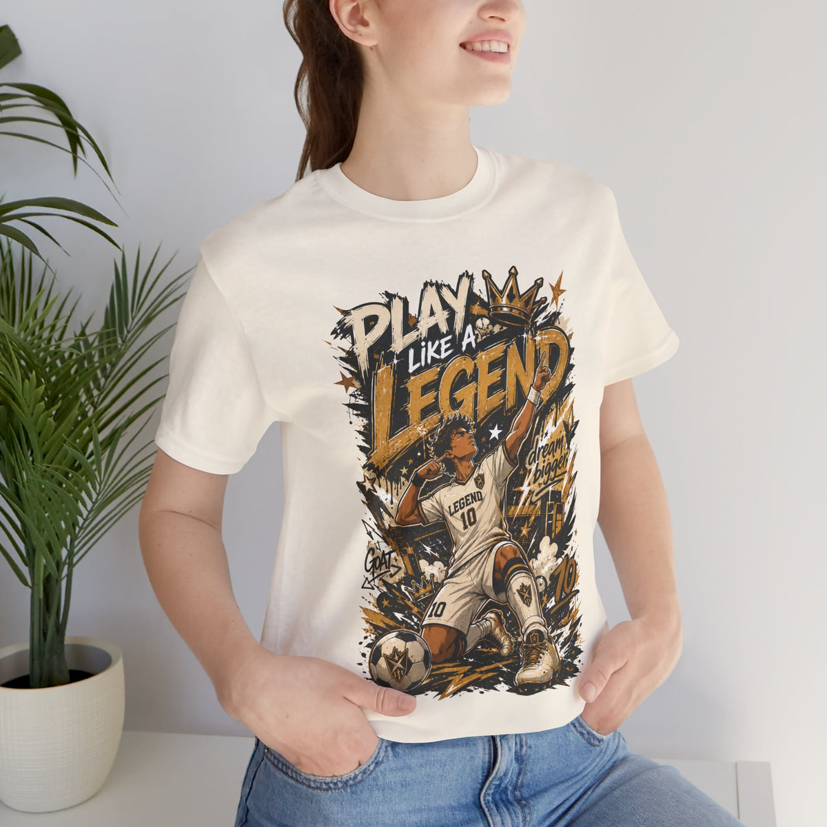Play Like a Legend Soccer Graphic T Shirt