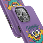 Happy Monster Magnetic Protective Phone Case Purple