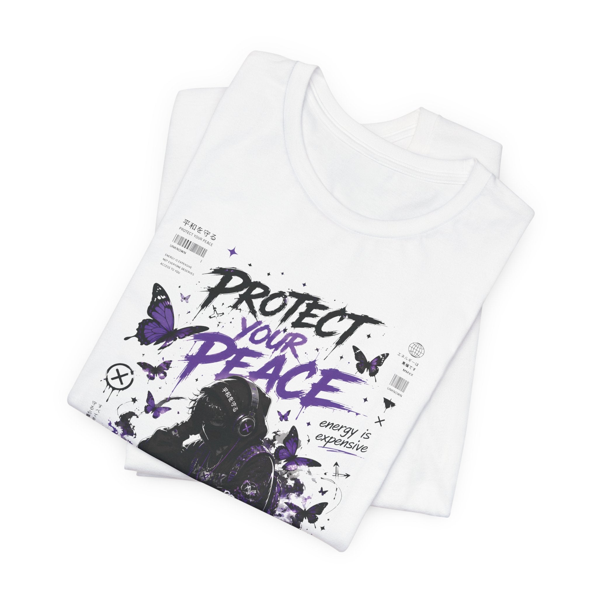 Protect Your Peace T-Shirt — Gothic Butterfly Graphic Tee