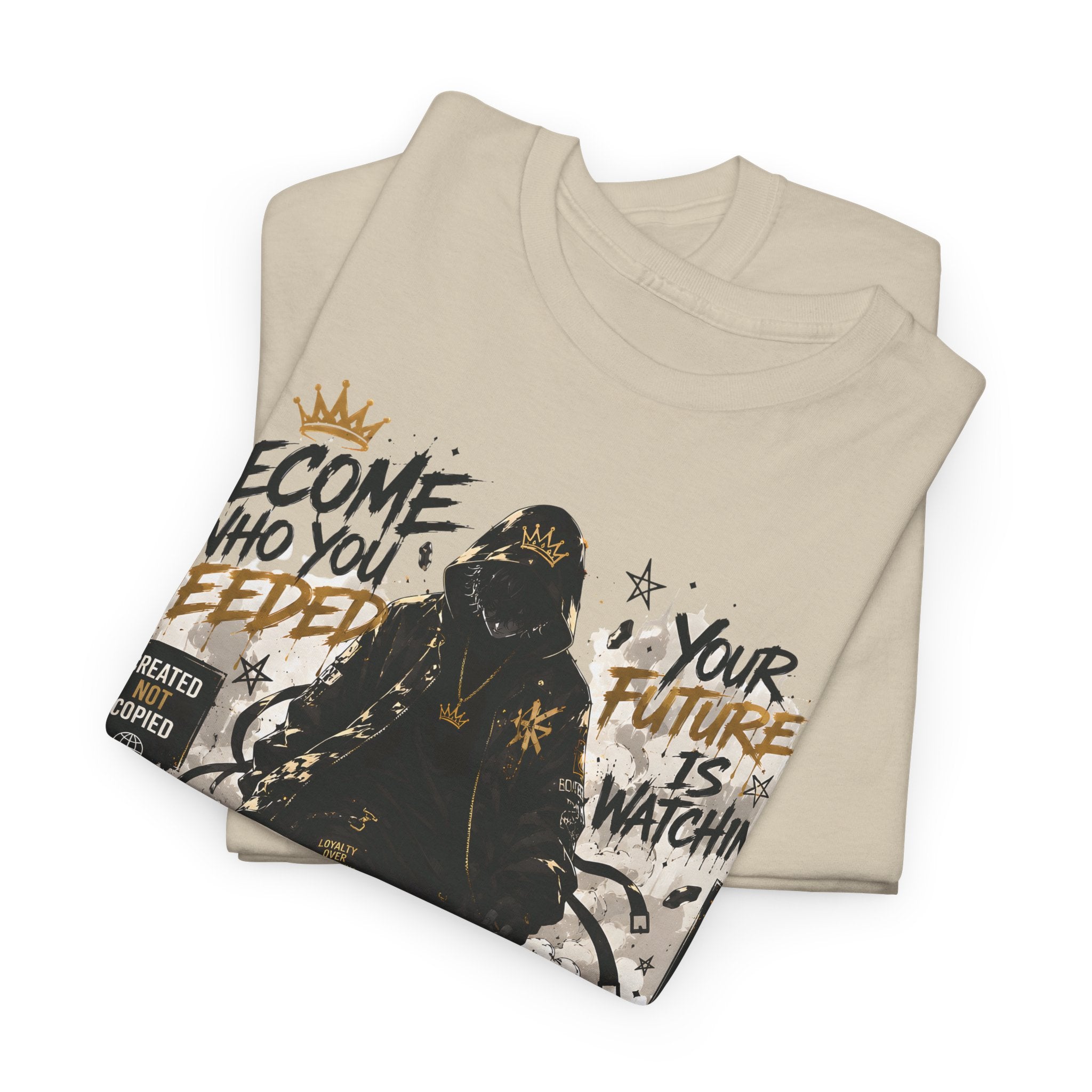Motivational Soldier Graphic Tee – "Become Who You Need" Inspirational Military Design