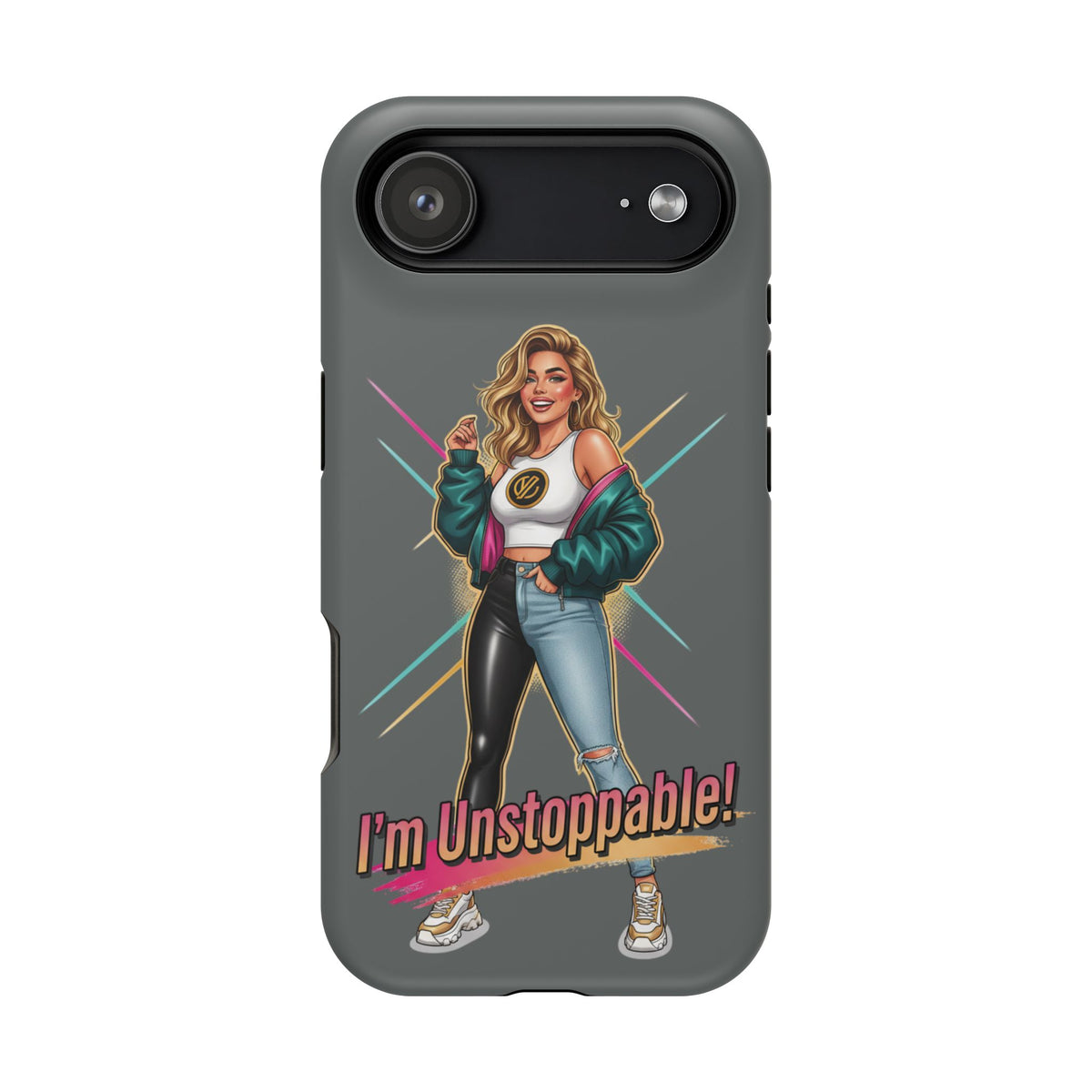 I'm Unstoppable Magnetic Protective Phone Case Gray