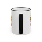 Happy Monster Accent Mug - Cute Cartoon Coffee Cup (11oz/15oz)