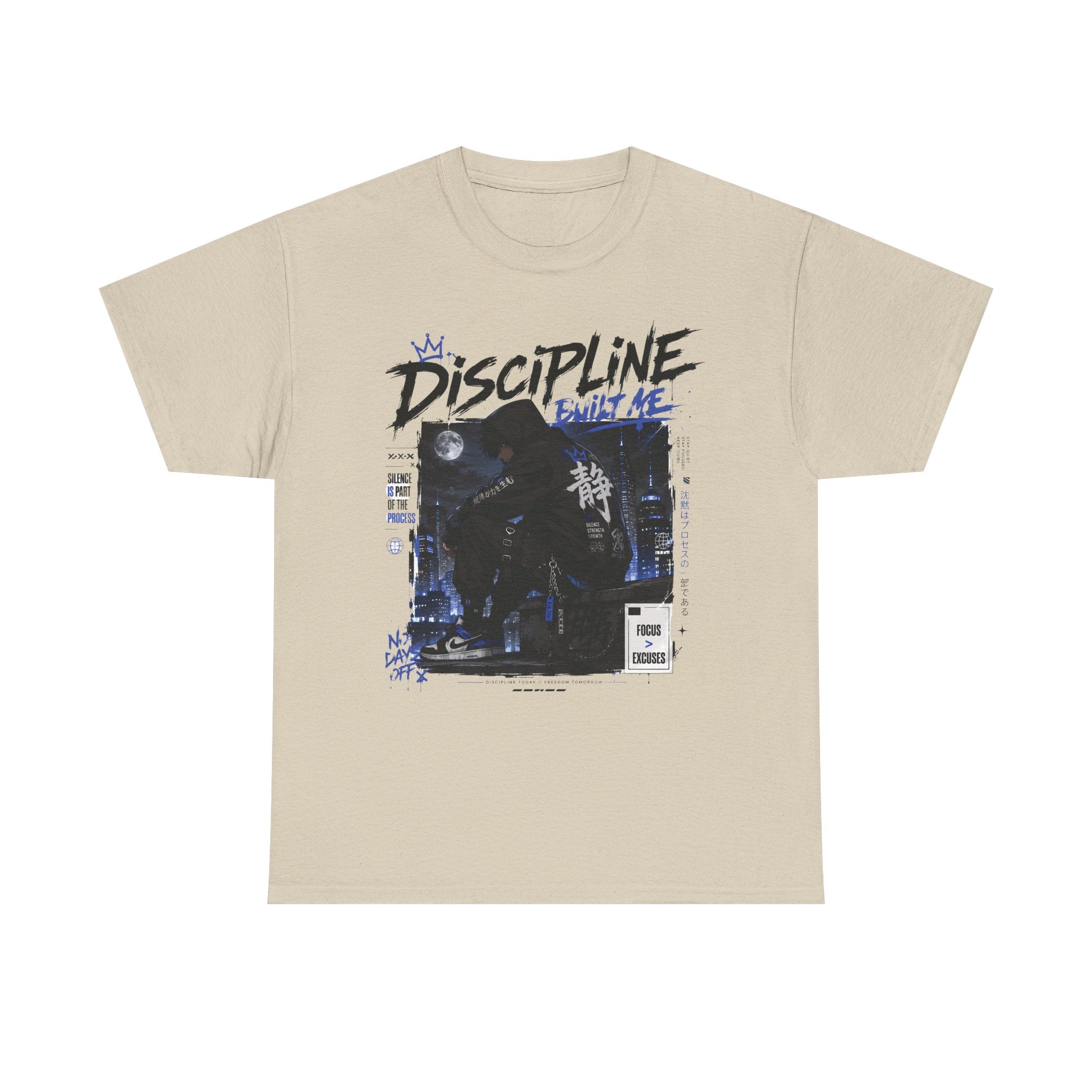 Discipline Anime Graphic Tee — Night Samurai Streetwear