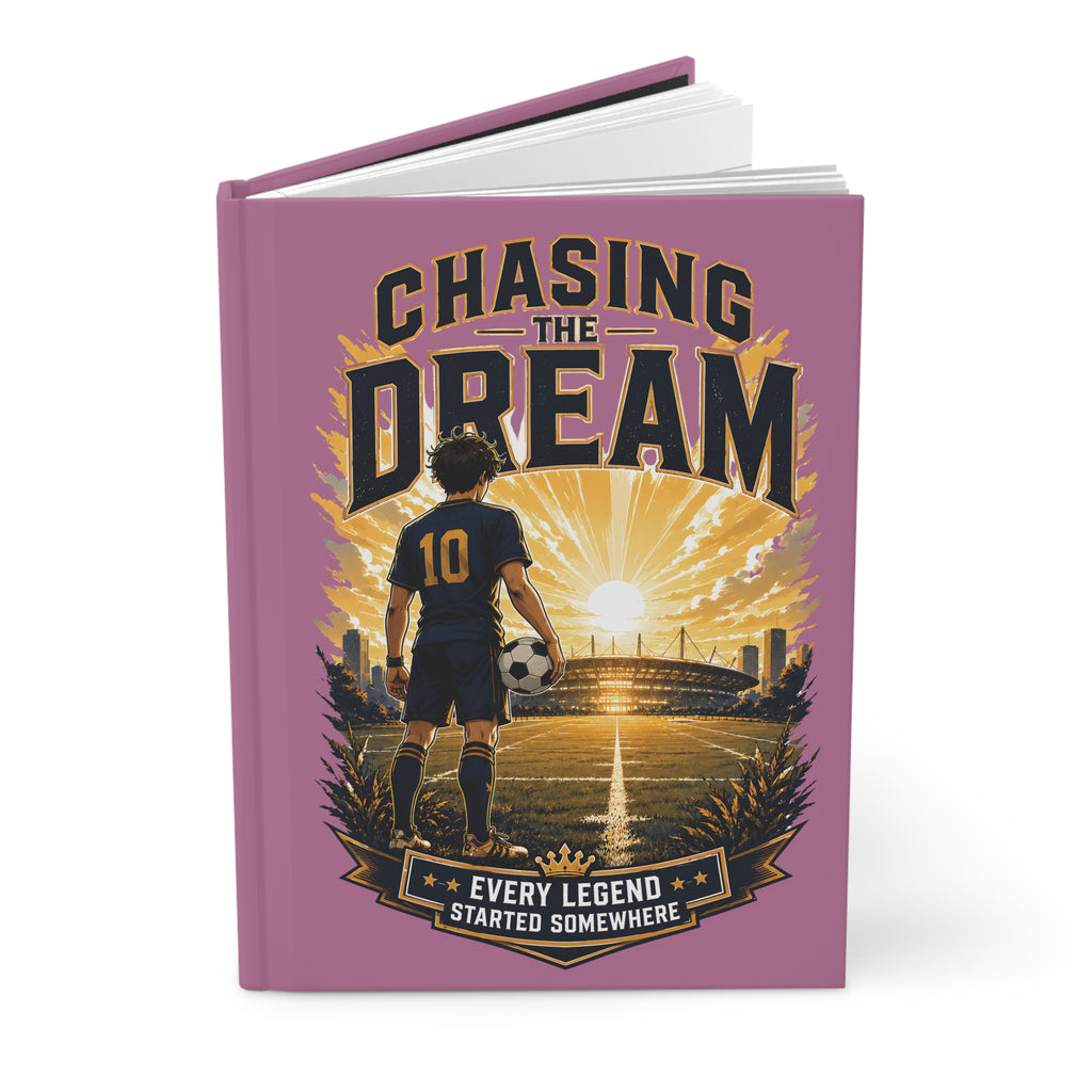 Chasing the Dream Soccer Journal — Personalized Hardcover Notebook (Your Name & Number)