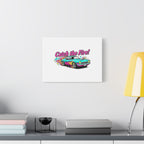 Retro Racing Car Canvas Wall Art – Vintage Dragster Design