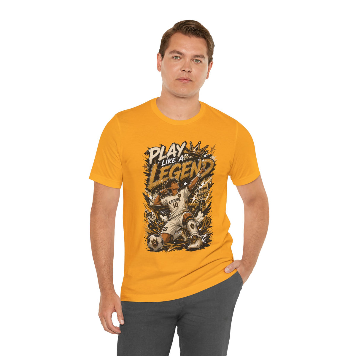 Play Like a Legend Soccer Graphic T Shirt