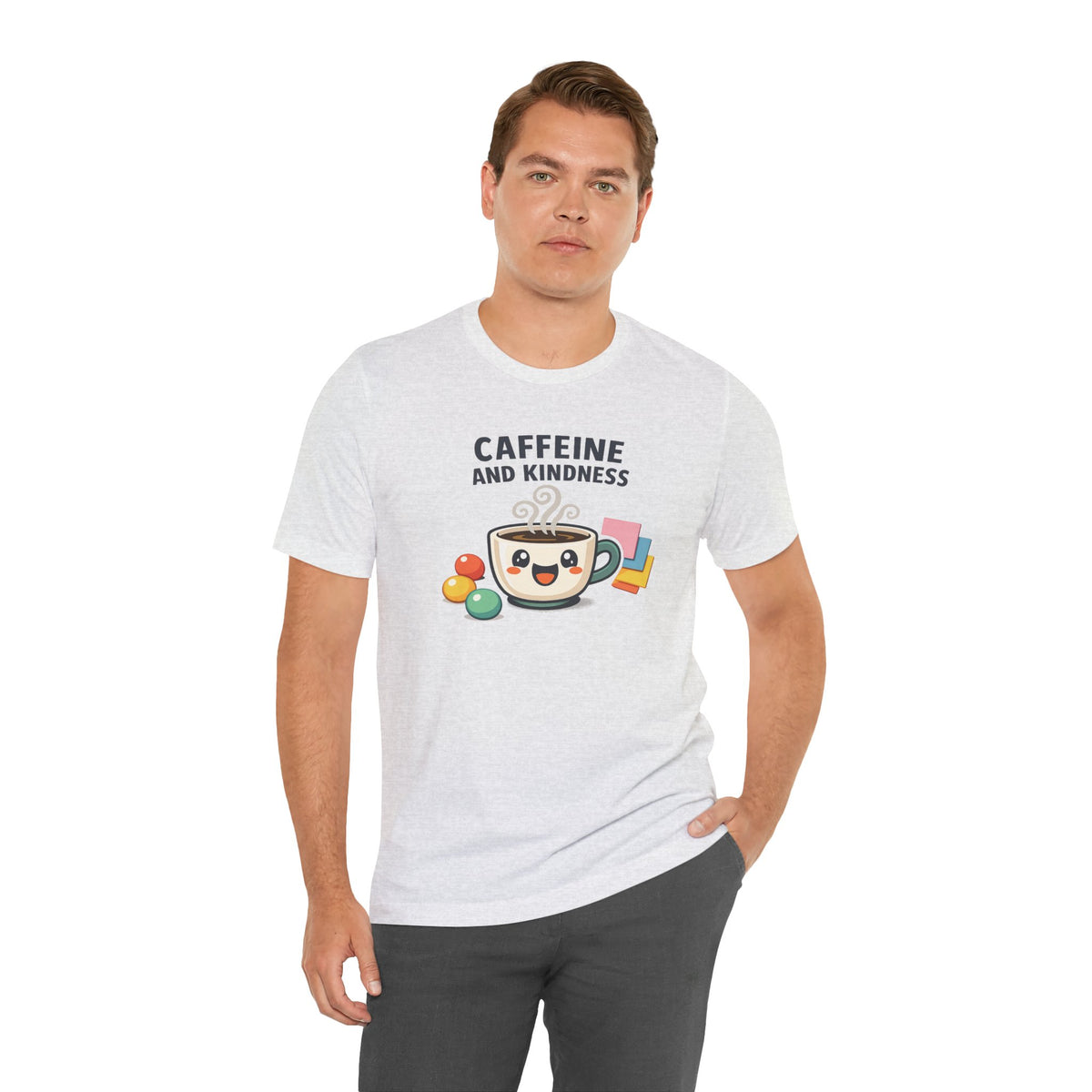 Caffeine and Kindness Coffee Graphic T Shirt